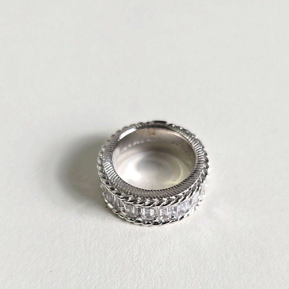 Watch Video / Judith Ripka Sterling Silver 925 Band Ring - Picture 3 of 6